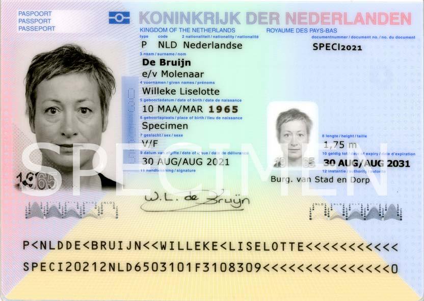 Kenmerkenbrochure Nederlandse paspoorten 2021 RvIG